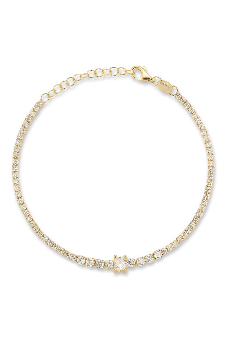 Cubic Zirconia Tennis Bracelet, Main, color, GOLD