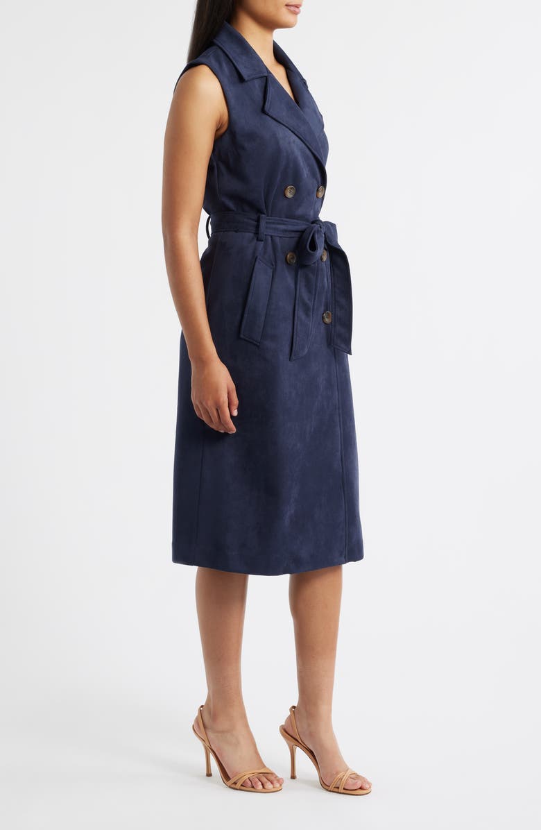 Julia Jordan Sleeveless Button Front Midi Dress, Alternate, color, 