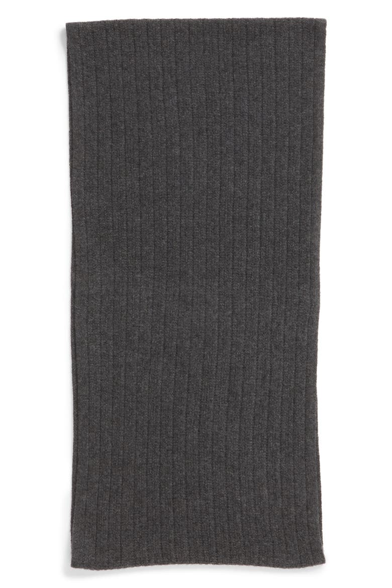 Solid Cashmere Infinity Scarf, Alternate, color, GREY CHARCOAL HEATHER