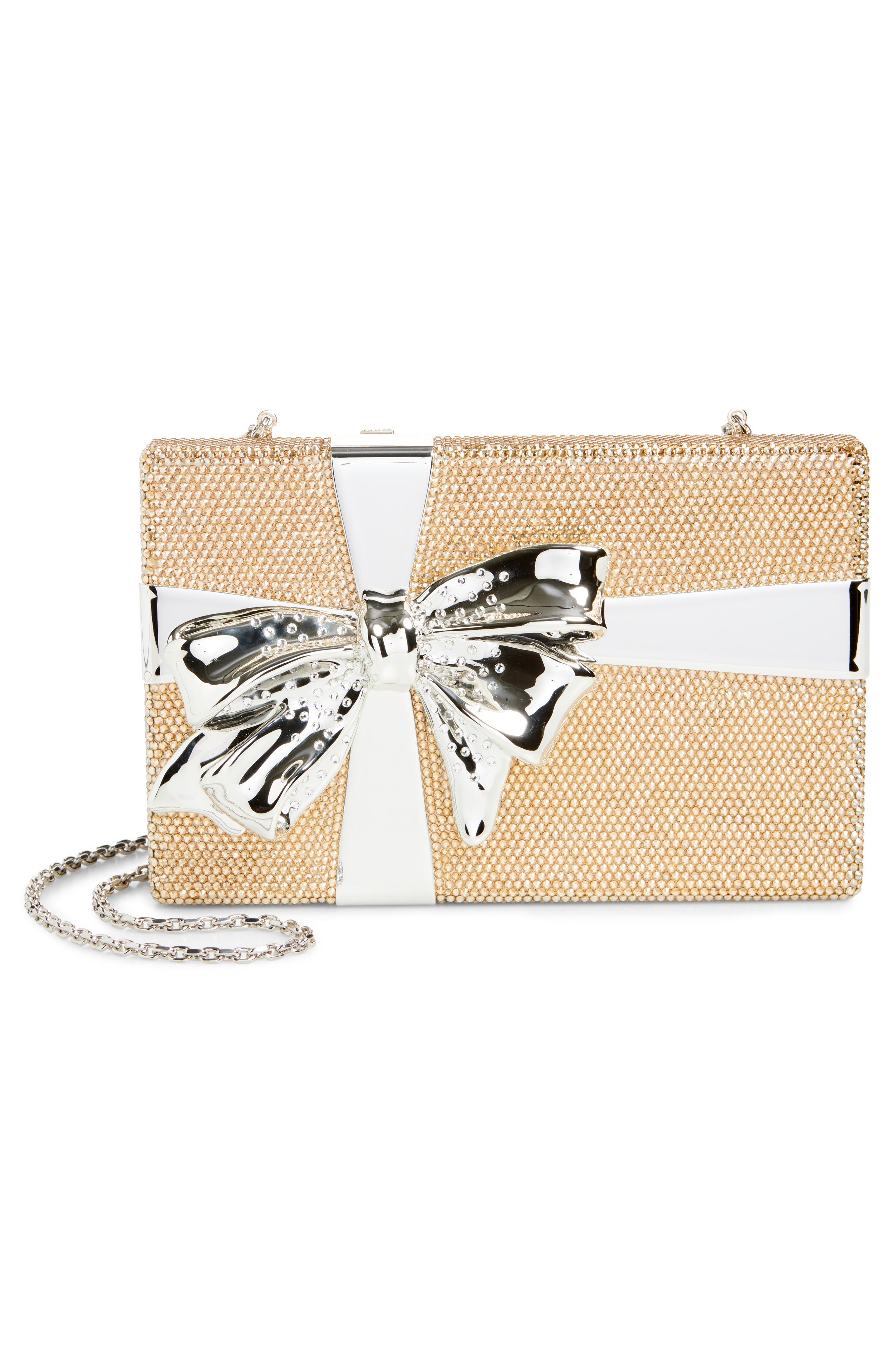 Judith Leiber Gift Box Clutch, Main, color, 