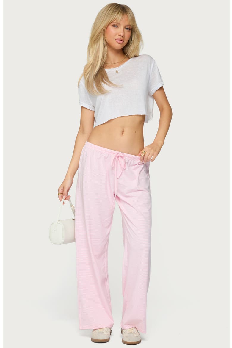 Olivia Stripe Relaxed Fit Drawstring Pants, Alternate, color, LIGHT-PINK