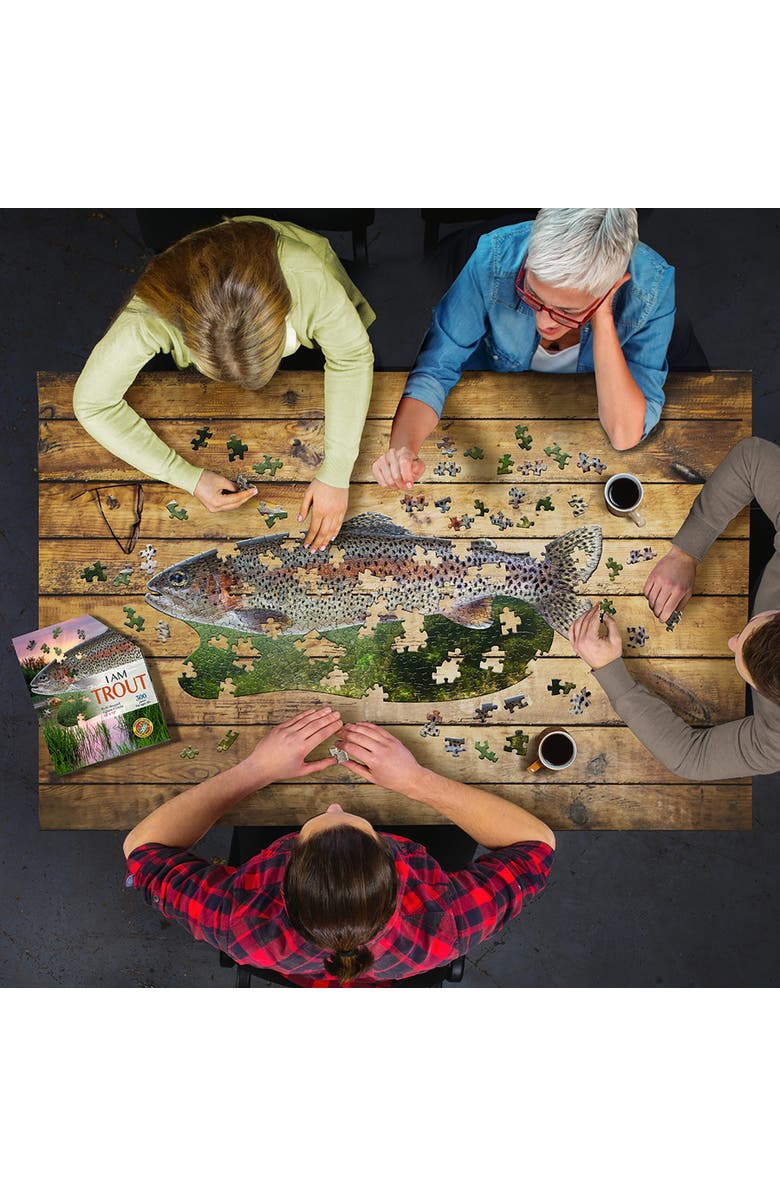 Madd Capp I Am Trout 300 Piece Jigsaw Puzzle Fish Shaped Puzzle, Alternate, color, 