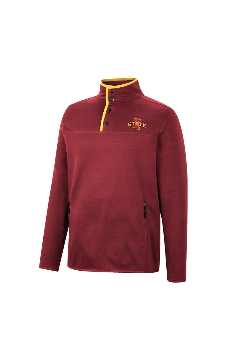 COLOSSEUM Men's Colosseum Cardinal Iowa State Cyclones Rebound Quarter-Snap Jacket, Alternate, color, Cardinal