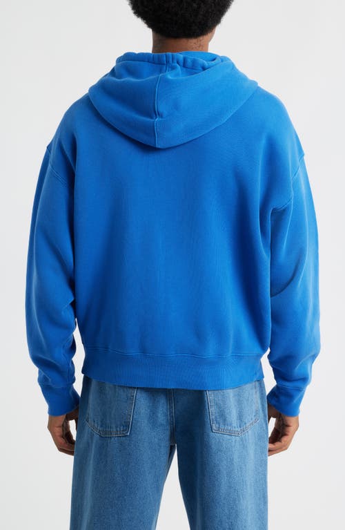 Elwood Core Oversize Terry Full Zip Hoodie In Blue