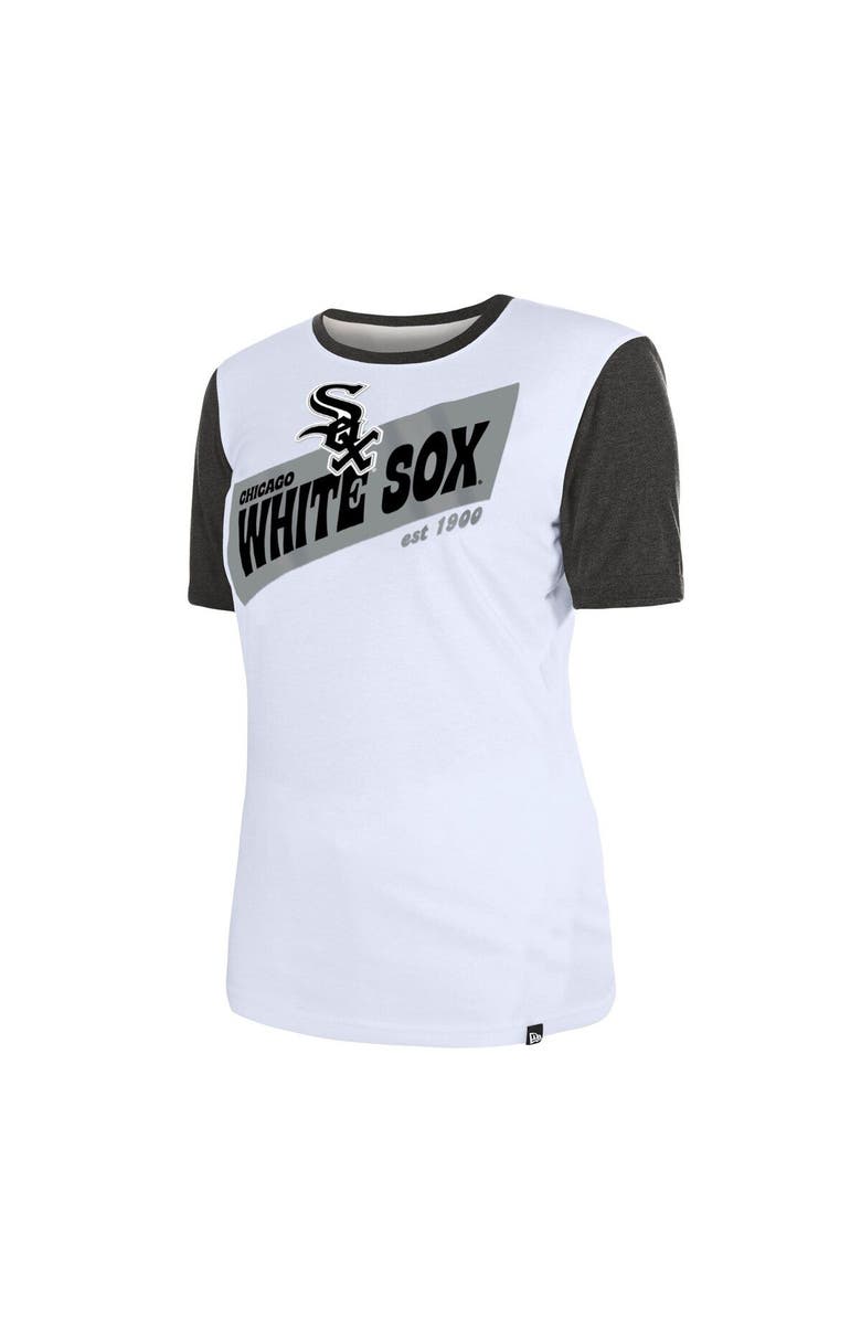 New Era Women's New Era White Chicago White Sox Colorblock T-Shirt, Alternate, color, 