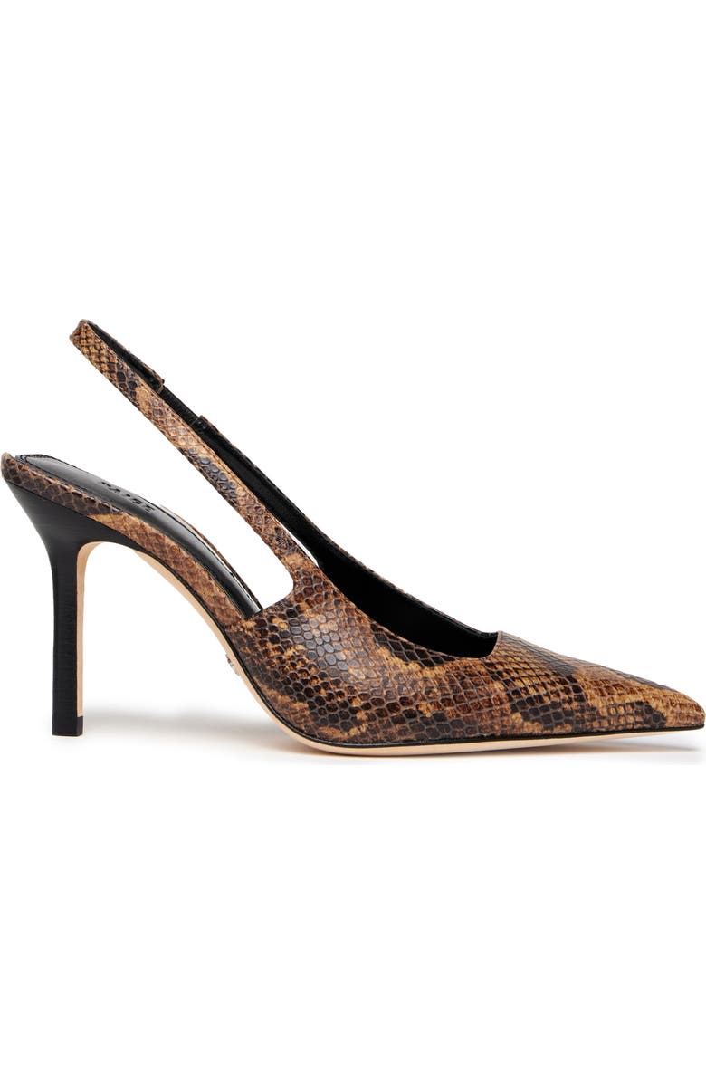 PAIGE Sienna Slingback Pointed Toe Pump, Alternate, color, Chocolate Snake