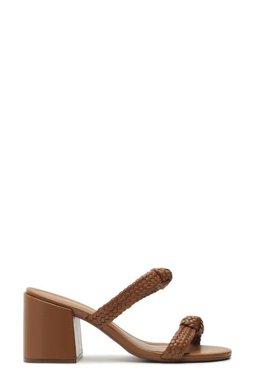 Arezzo Remy Block Heel Sandal In Rich Caramel