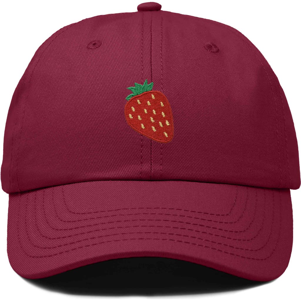 Dalix Strawberry Hat In Maroon
