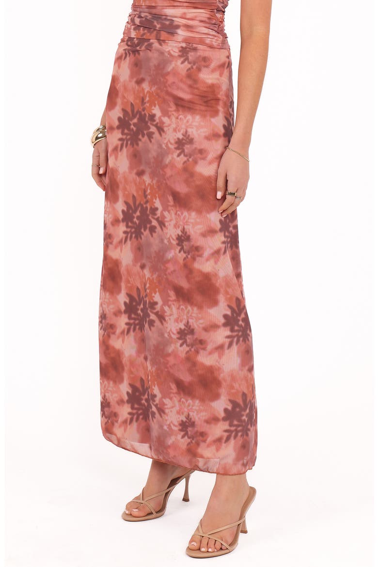 Bloise Floral Print Maxi Skirt, Alternate, color, BLURRED BOTANICS