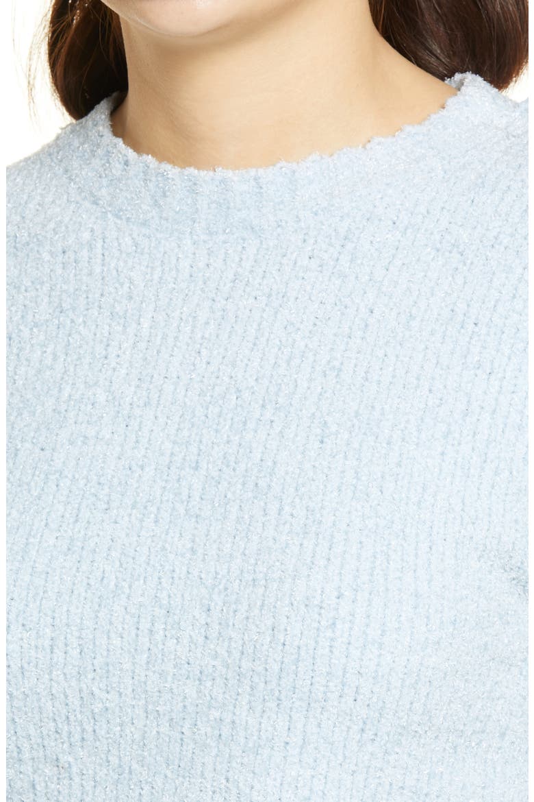 Sparkle Chenille Crewneck Sweater, Alternate, color, BLUE CASHMERE