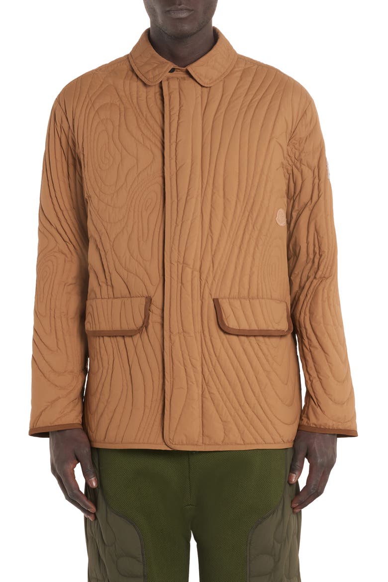x Salehe Bembury Harter-Heighway Quilted Down Jacket, Main, color, BROWN