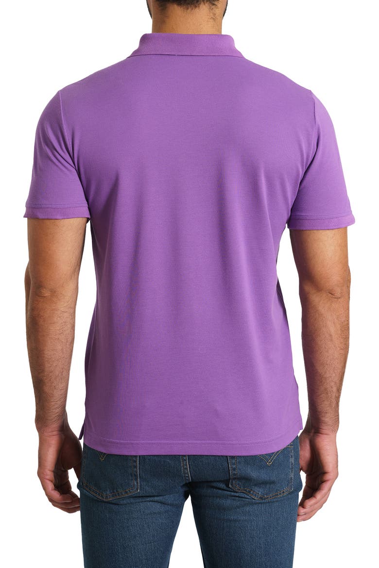 Lightning Embroidered Piqué Polo, Alternate, color, LIGHT PURPLE