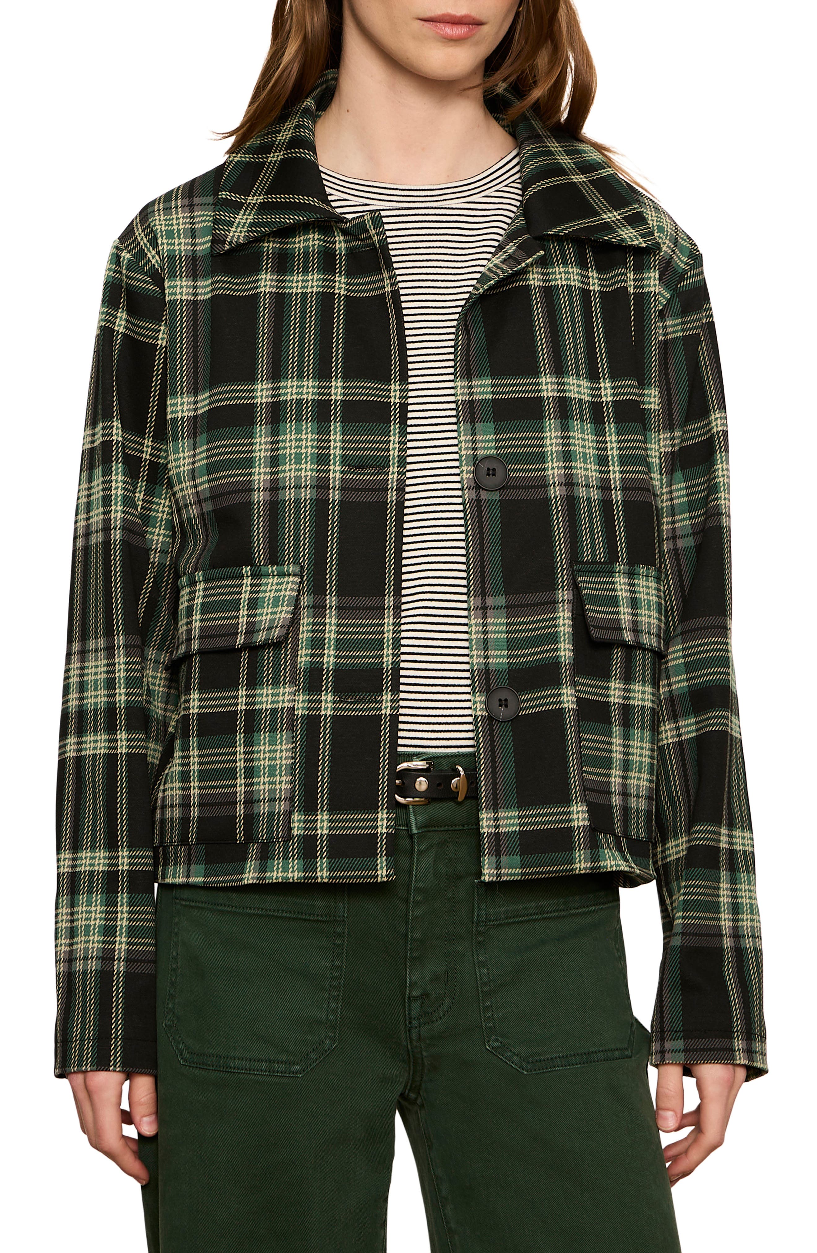selected WHITE/ EVERGREEN PLAID