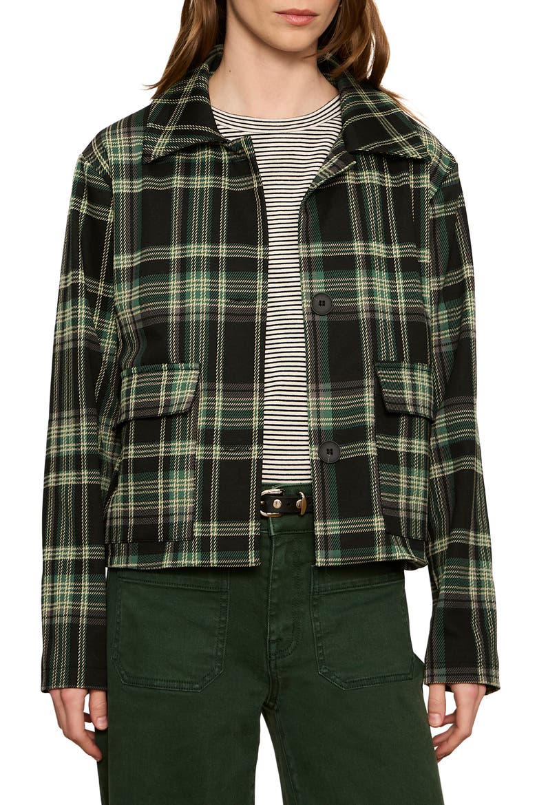 Avid Plaid Jacket, Main, color, WHITE/ EVERGREEN PLAID