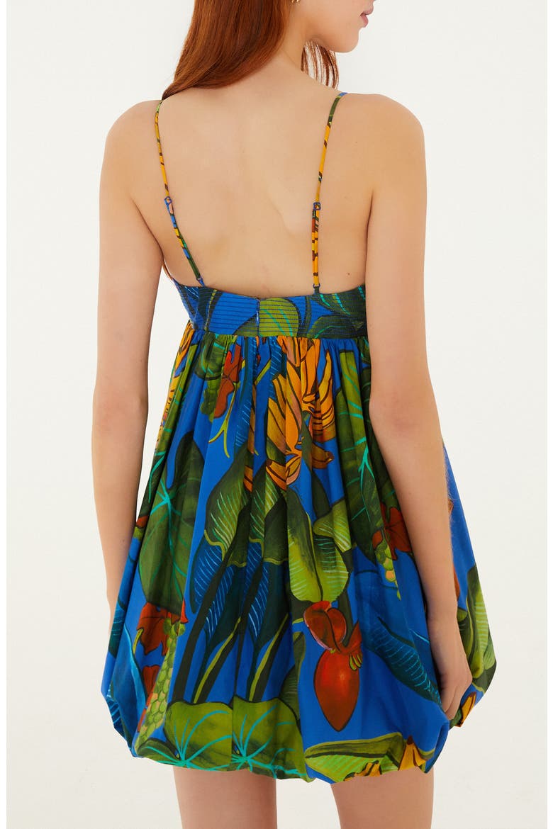 Banana Grapes Organic Cotton Minidress, Alternate, color, BLUE