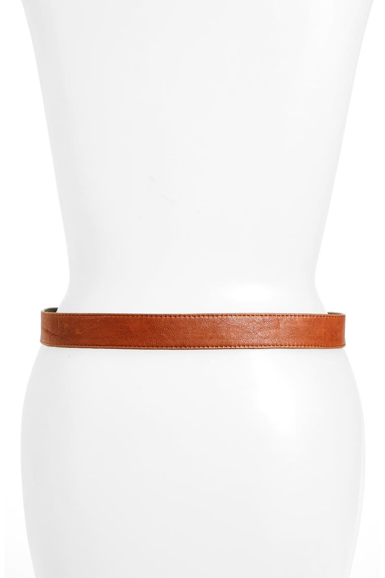 Pina Leather Belt, Alternate, color, BROWN