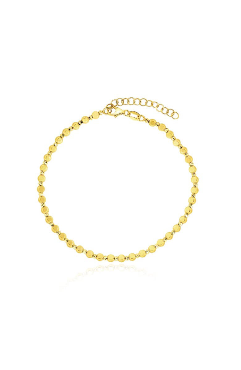 The Lovery Fine Jewelry Mini Gold Ball Bead Bracelet, Main, color, 