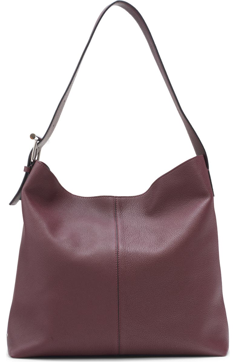 McQueen T-Bar Sling Hobo Bag, Alternate, color, 6408 Cranberry/ Silver