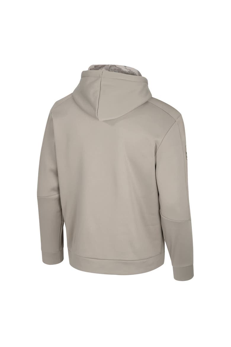 Men's Colosseum Oatmeal Arkansas Razorbacks Big & Tall Operation Hat Trick Battalion Hoodie Sweatshirt, Alternate, color, Oatmeal