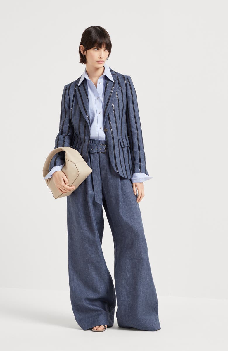 Brunello Cucinelli Dazzling Embroidery blazer, Alternate, color, 