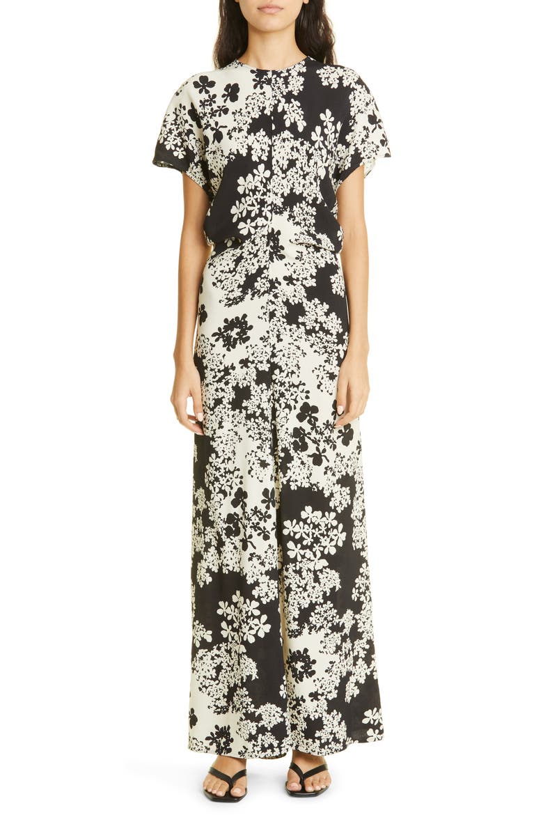 Floral Slouch Waist Maxi Dress, Main, color, FLORAL