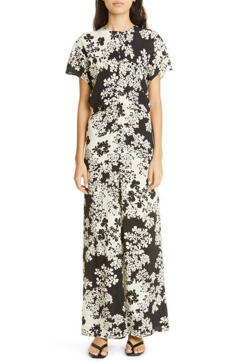 Floral Slouch Waist Maxi Dress