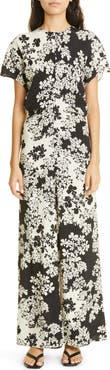 TOTEME Floral Slouch Waist Maxi Dress