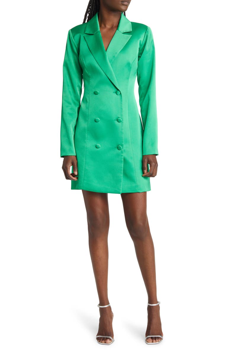 Adelyn Rae Stella Long Sleeve Blazer Dress, Main, color, 