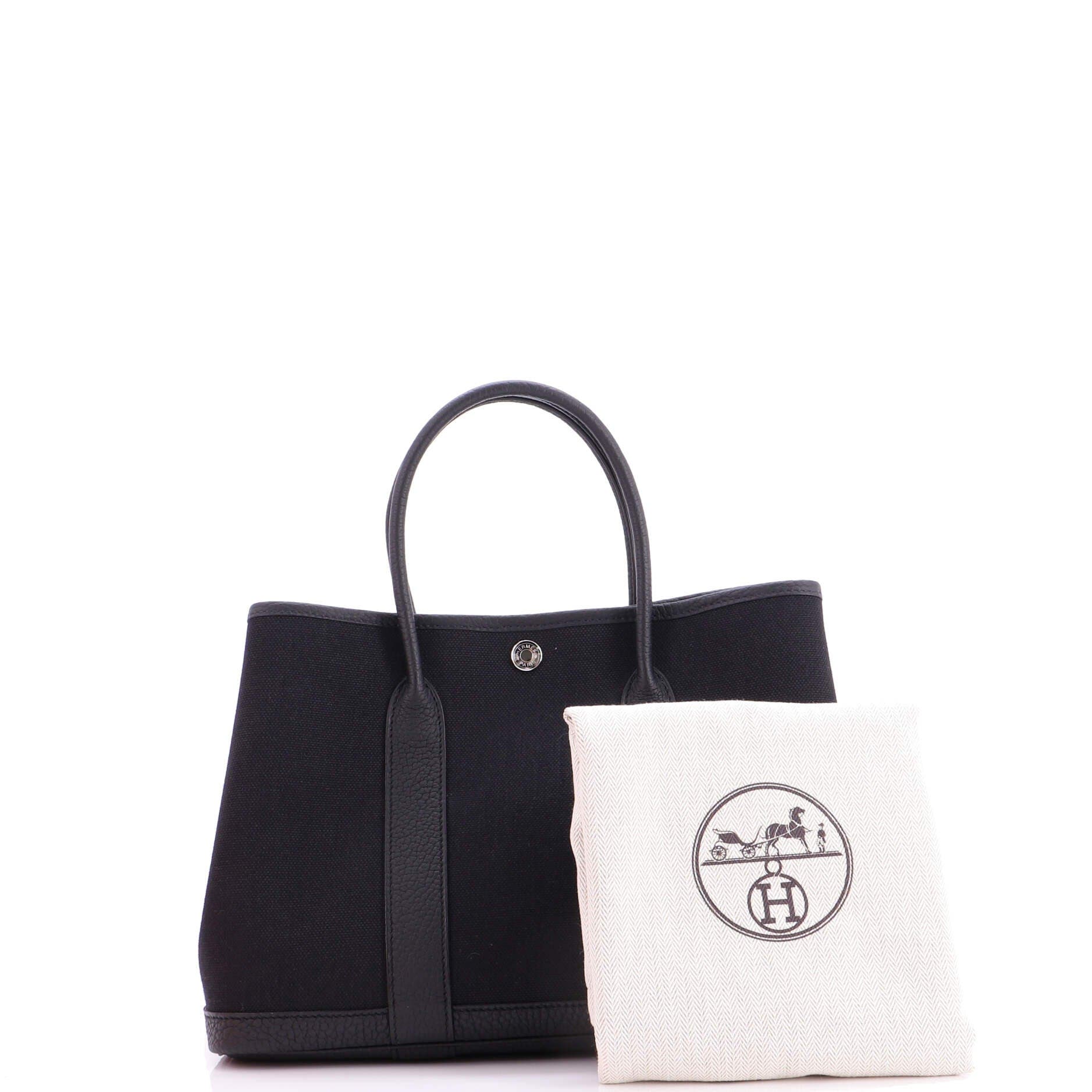 Pre-Owned Hermes Garden Party Tote Toile and Leather 30, Alternate, color, 