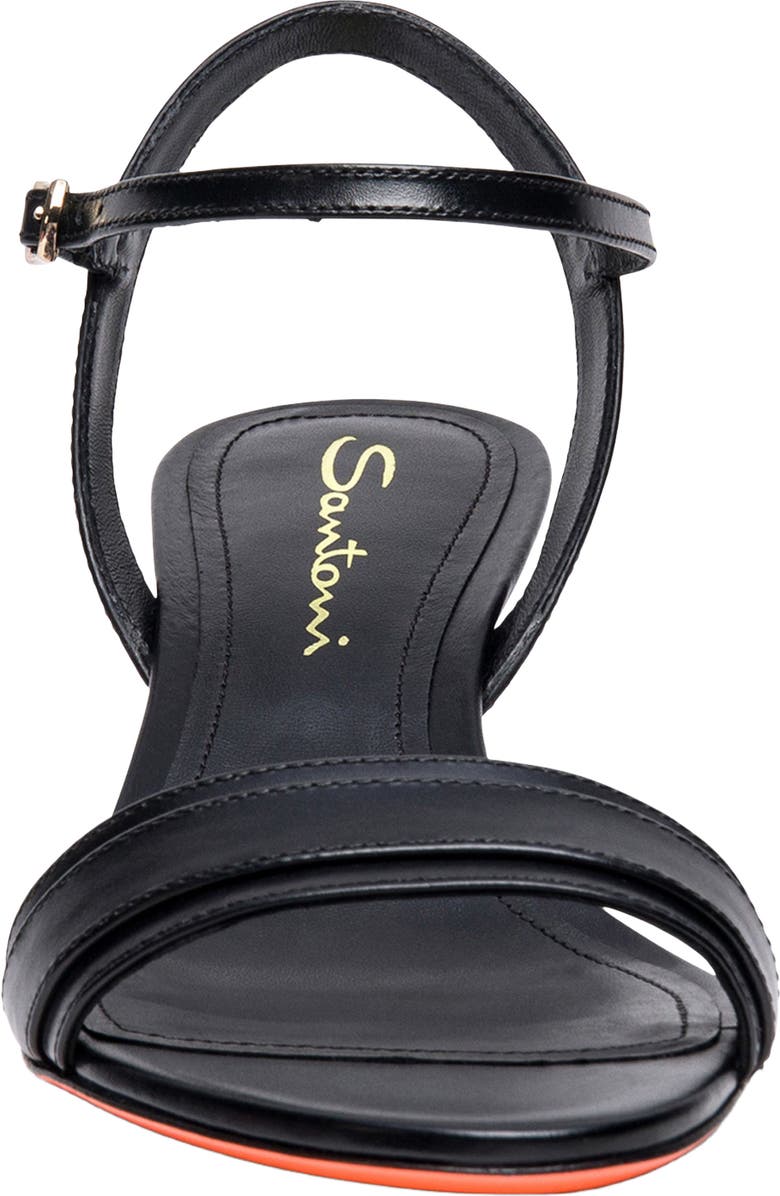Santoni Women's mid-heel sandal, Alternate, color, Black