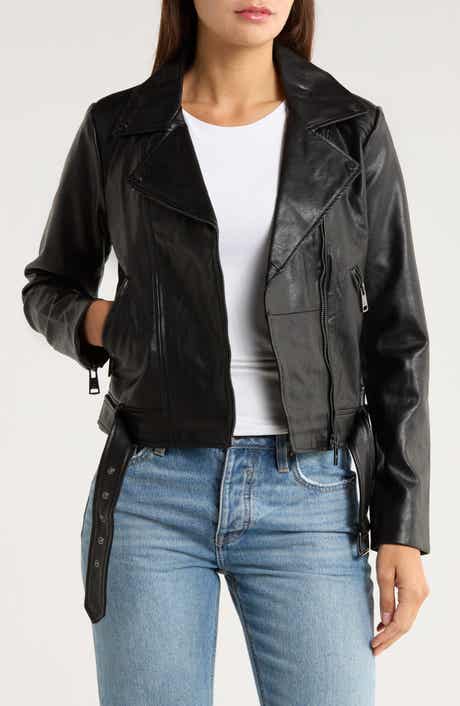 Elodie Faux Leather Moto Jacket