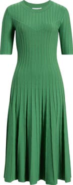 Elie Tahari The Wanda Fit & Flare Sweater Dress