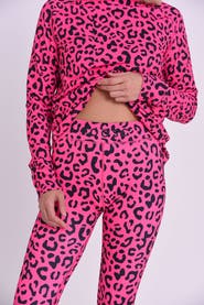 OOSC Baselayer Leggings - Hotel California Pink Leopard Women's