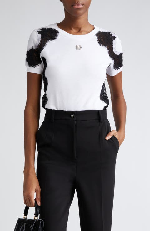 Tシャツ・カットソー DOLCE  GABBANA Women Tunic Tops 32094779 F8N08ZG DC6U W0800 Short-sleeved cotton t-shirt in White for Women | Dolce&Gabbana®