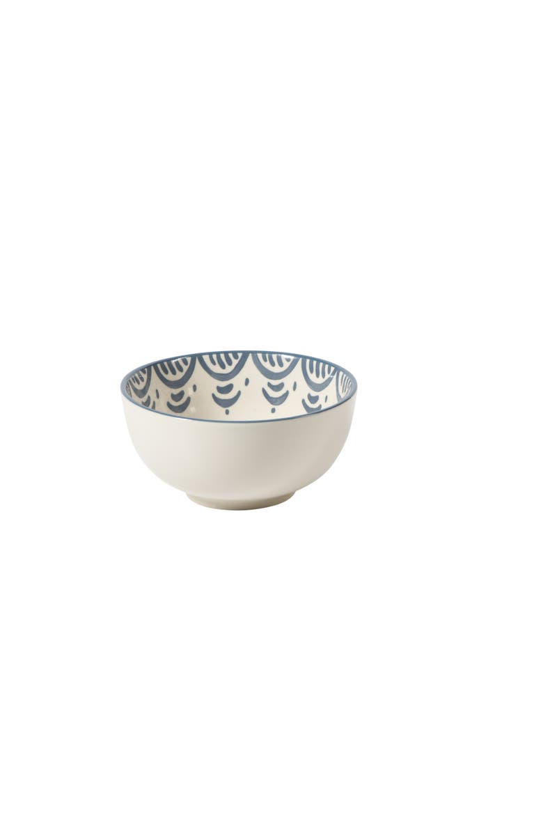 Valencia Flor 4 Piece Stoneware Cereal Bowl Set, Alternate, color, Iris Blue