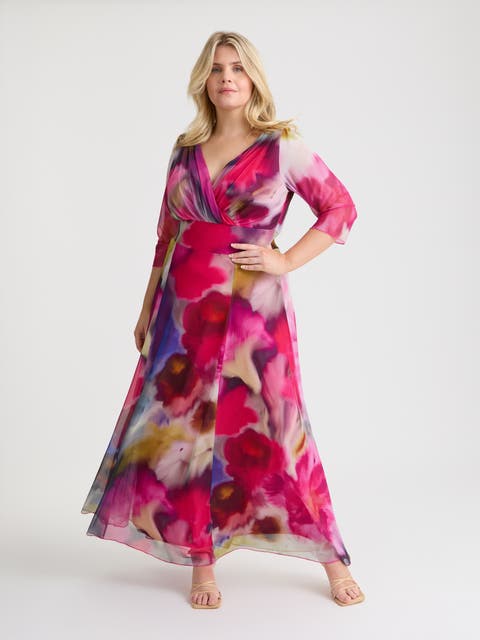 Verity Abstract Print Maxi Gown