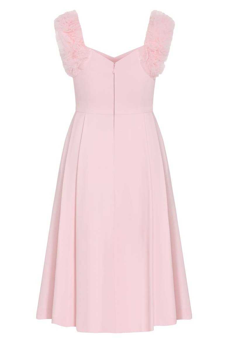 Roselyn Fit & Flare Stretch Crepe Cocktail Dress, Alternate, color, HEAVENLY PINK