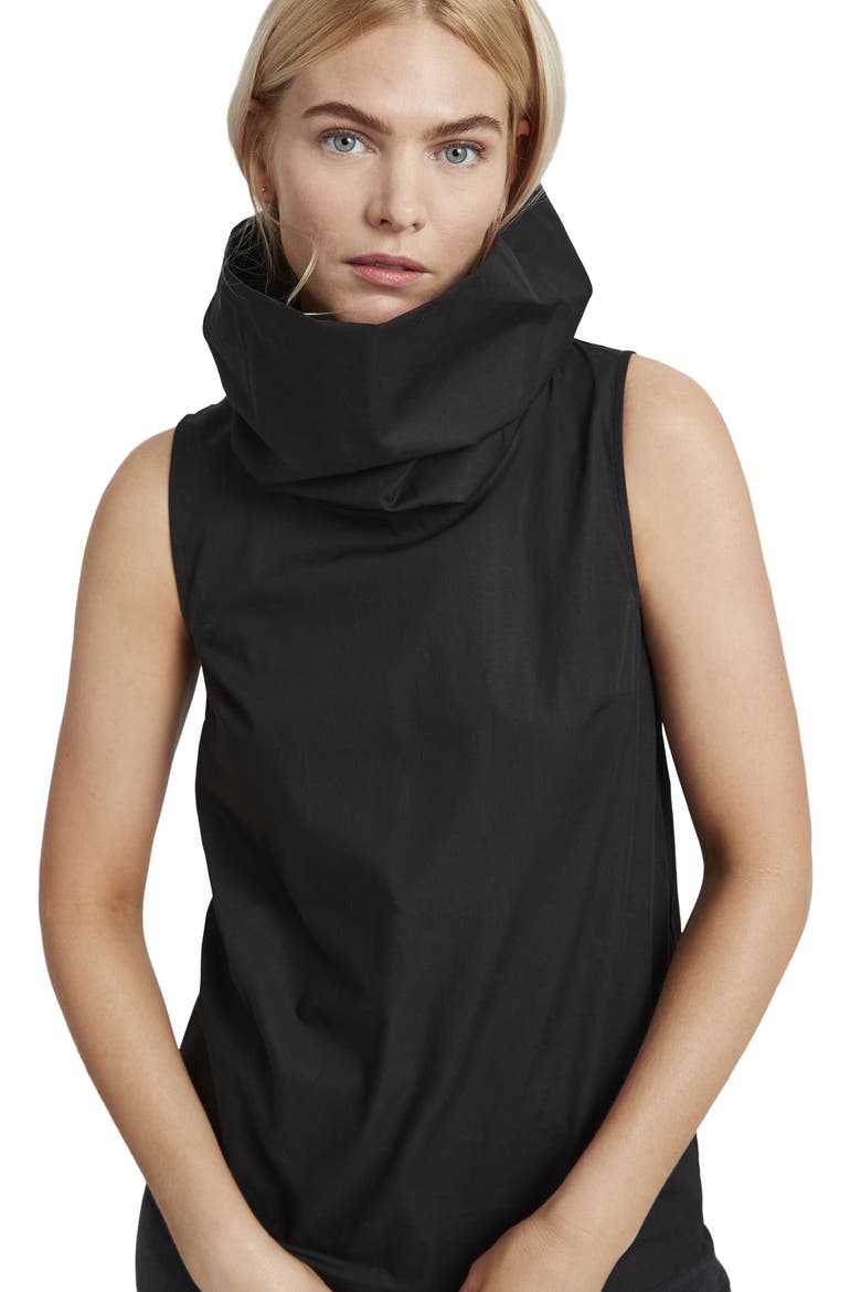 Marcy Funnel Neck Sleeveless Top, Alternate, color, BLACK