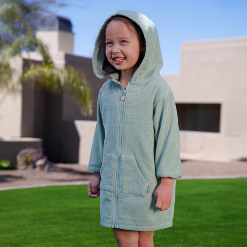 Uv Skinz Hooded Terry Beach Cover-up In Green