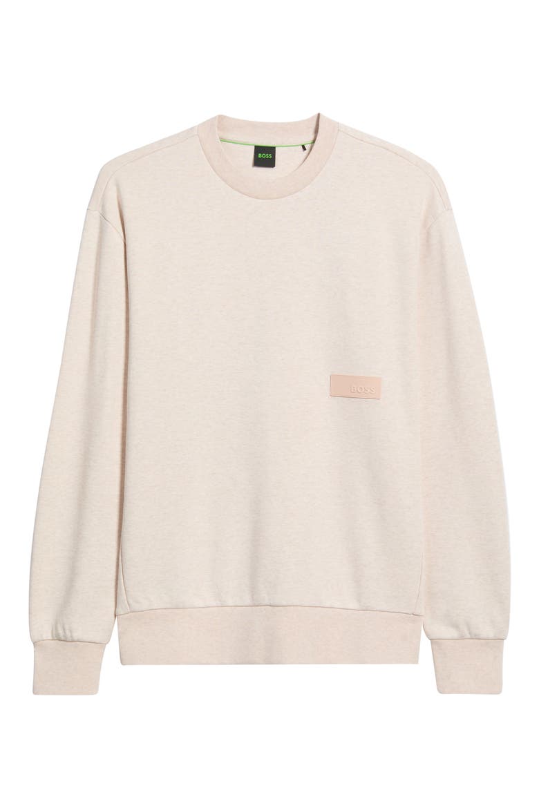 Cotton Blend Crewneck Sweatshirt, Main, color, MEDIUM PINK