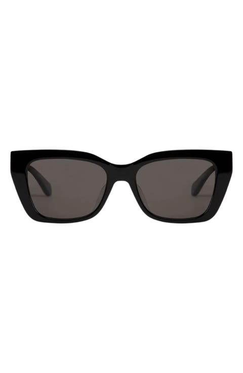 Kai 55mm Medium Bridge Wide Width Polarized Cat Eye Sunglasses