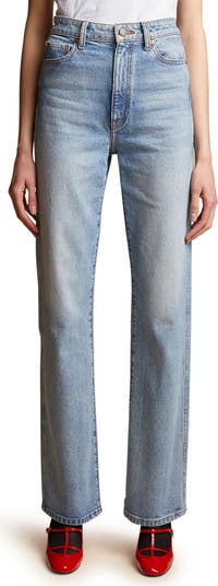 Khaite The Danielle High Waist Straight Leg Jeans | Nordstrom