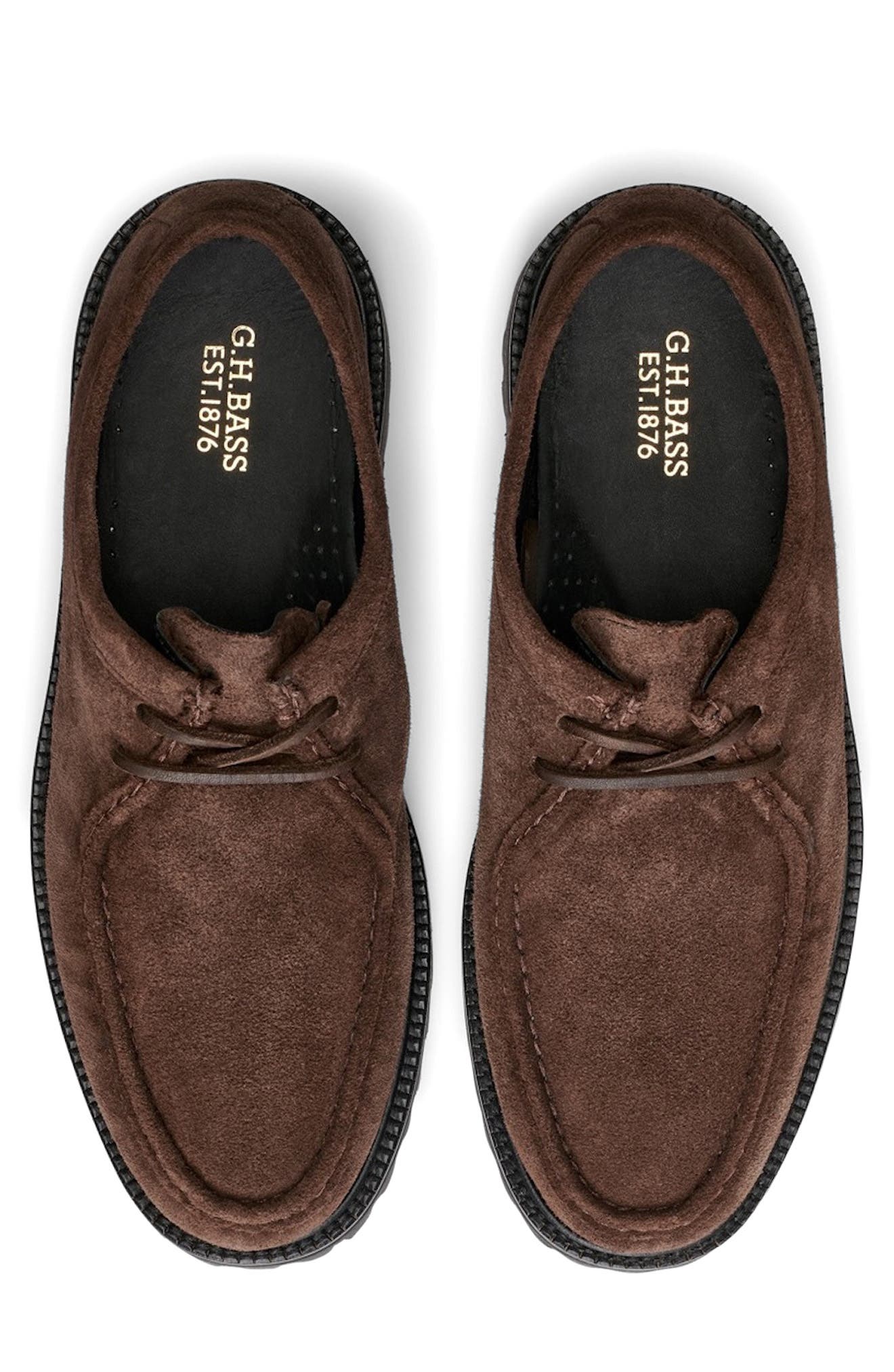 G.H.BASS Wallace Two-Eye Lace-up Shoe, Alternate, color, Brown
