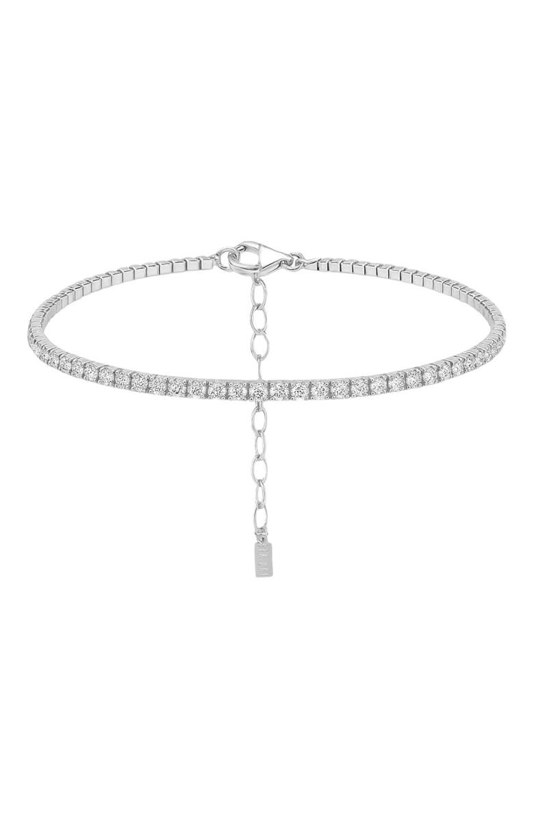 BEN ONI Pave CZ Tennis Anklet, Main, color, Silver