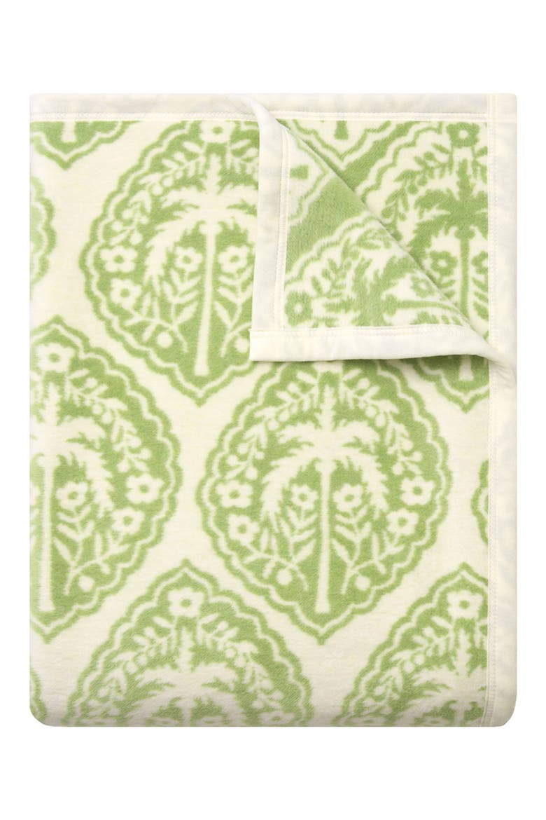 Carolina Palms Throw Blanket, Main, color, GREEN
