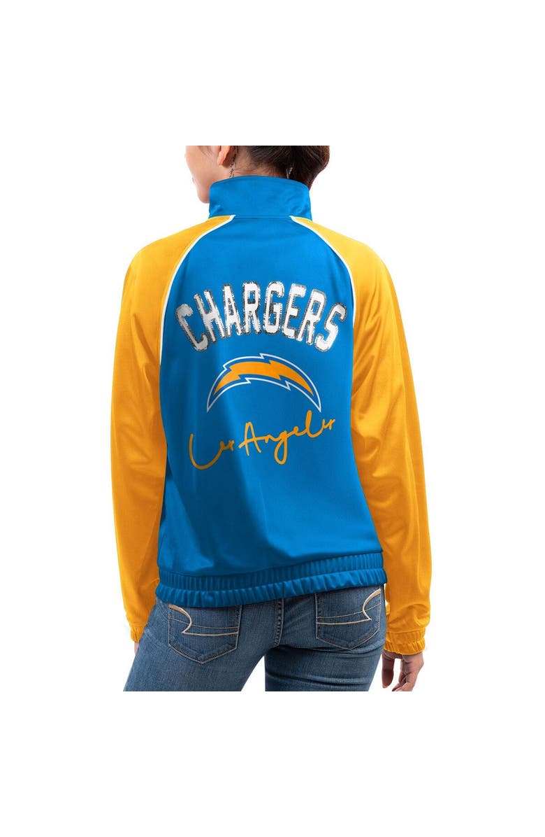 G-III 4HER BY CARL BANKS Women's G-III 4Her by Carl Banks Powder Blue Los Angeles Chargers Showup Fashion Dolman Full-Zip Track Jacket, Alternate, color, Powder Blue