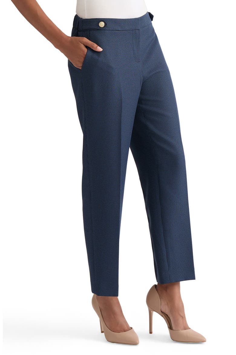 Lily Mini Check Tapered Pants, Alternate, color, BLUE NIGHT/ BLACK