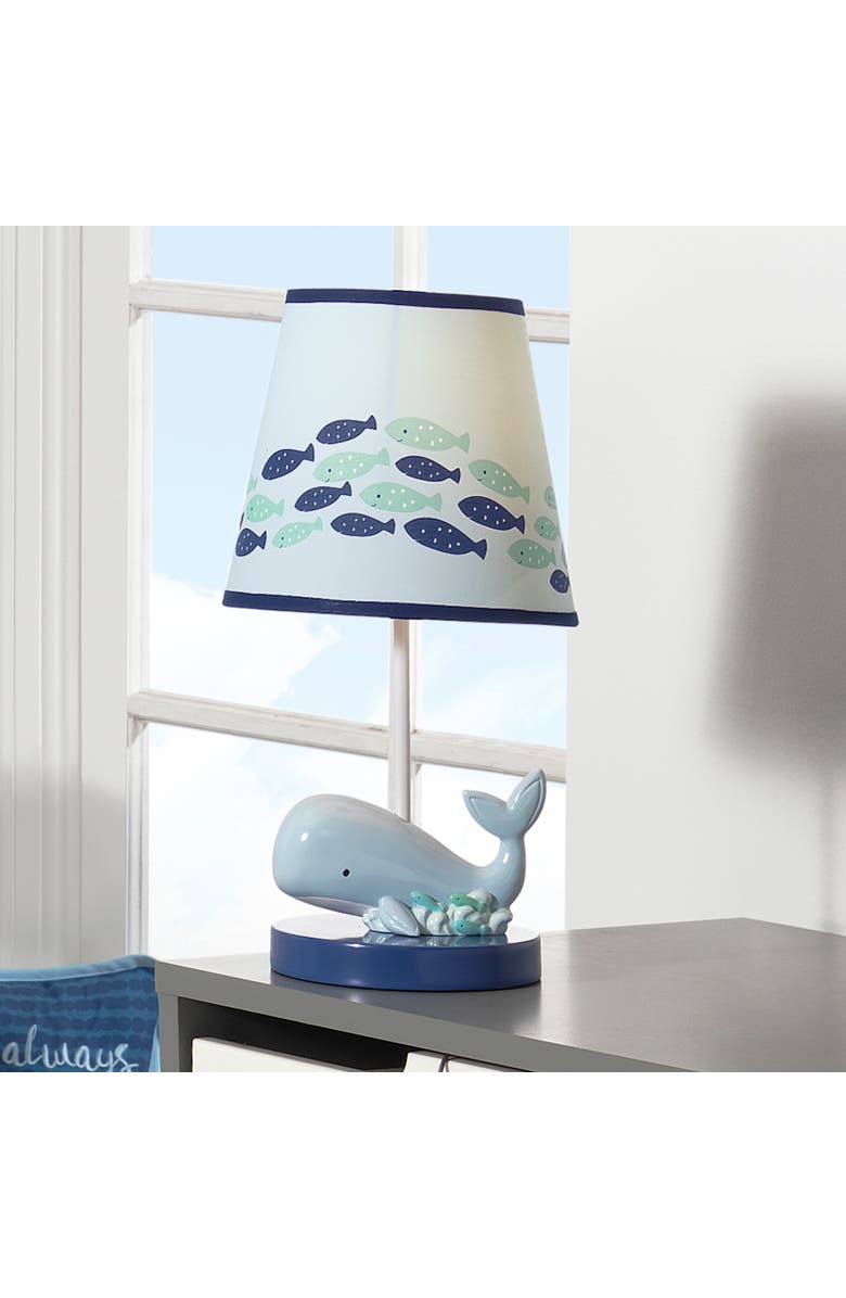 Lambs & Ivy Oceania Ocean/Sea/Nautical Nursery Lamp with Shade & Bulb, Alternate, color, Blue
