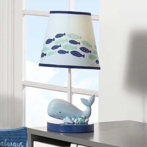 Lambs & Ivy Oceania Ocean/sea/nautical Nursery Lamp With Shade & Bulb In Blue