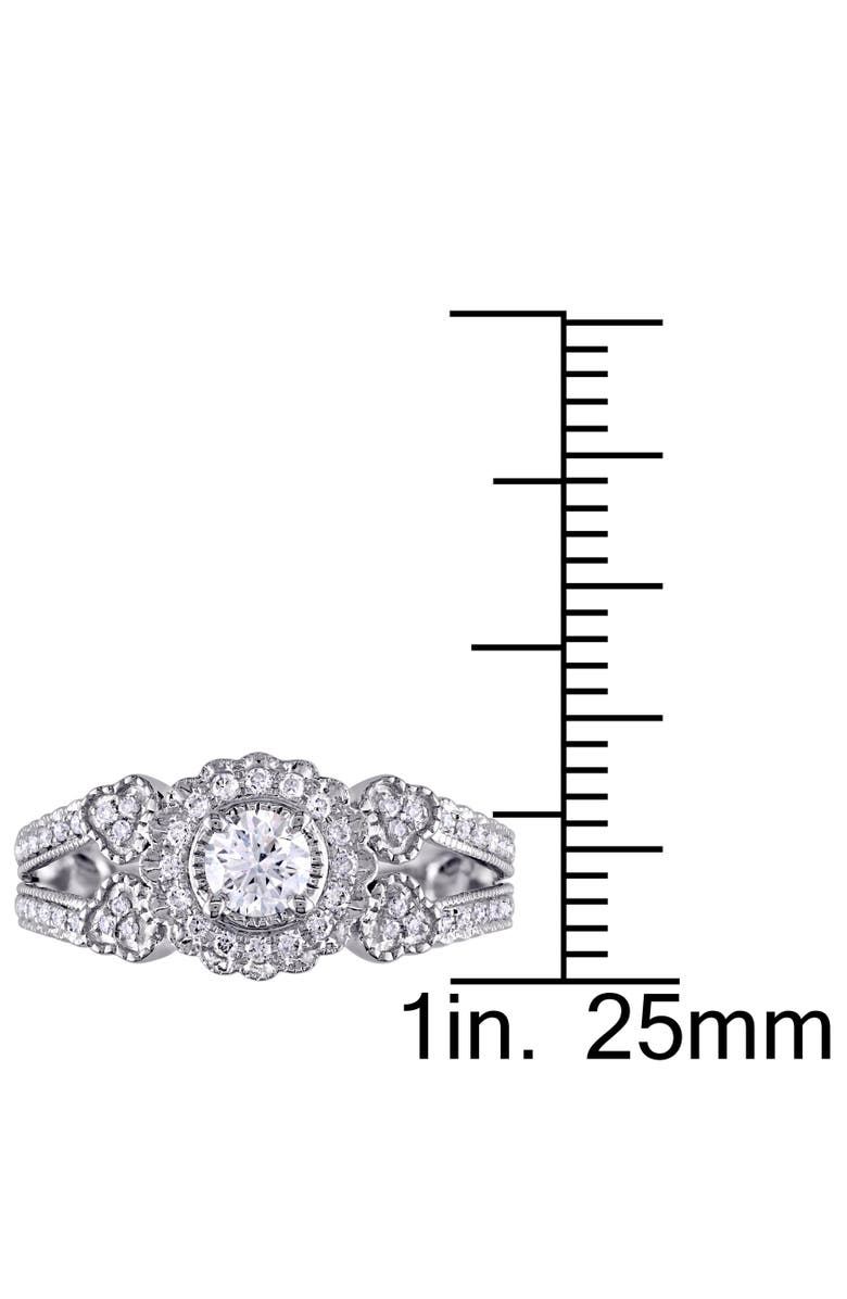 Julianna B. Diamond Split Shank Engagement Ring 14k, Alternate, color, 14K White Gold